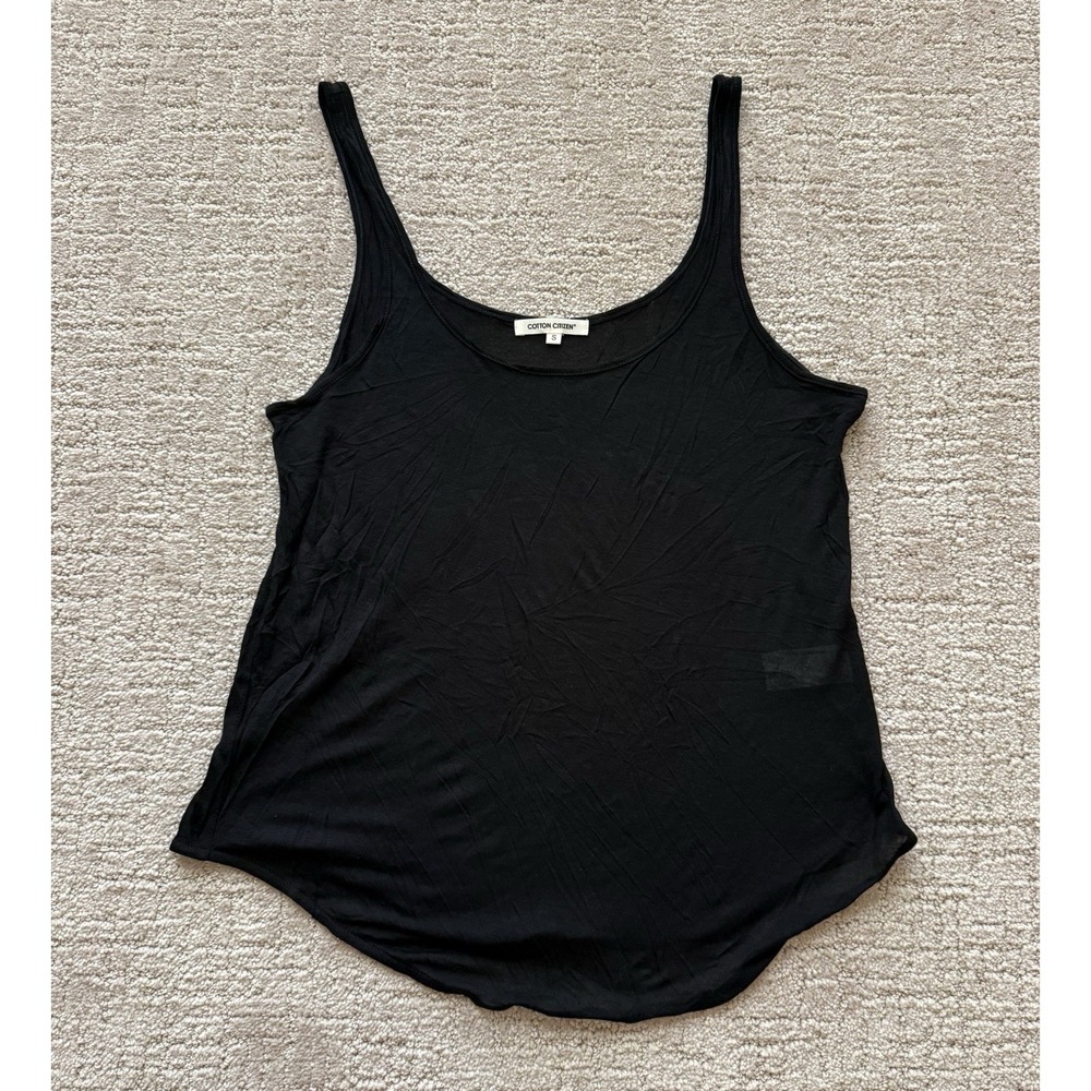 Cotton Citizen  Black Jersey Tank Top S Casual Streetwear Minimalist